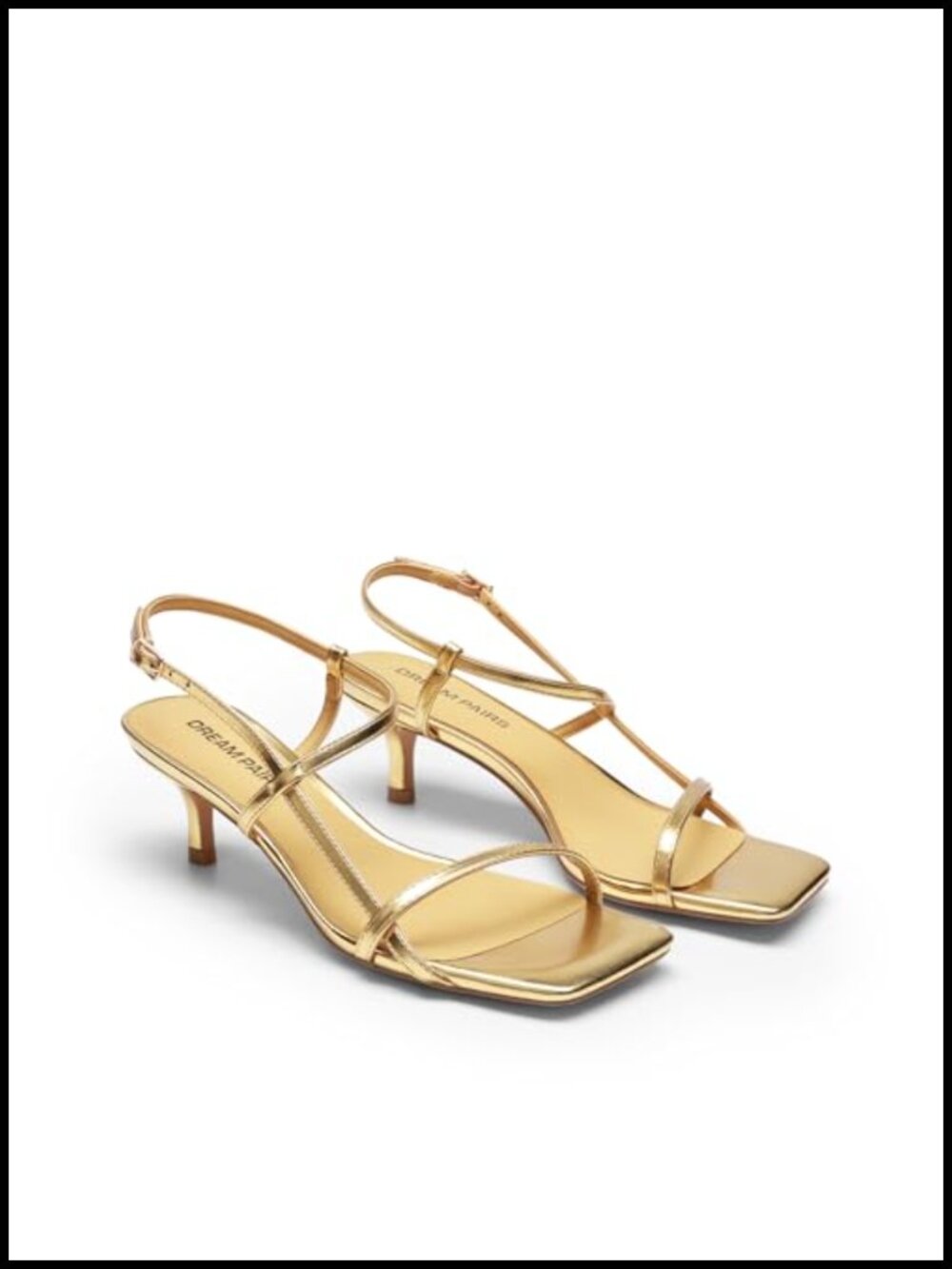 Women's Low Kitten Heel Sandal with Adjustable Ankle Strap
